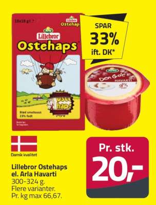 Lillebror Ostehaps el. Arla Havarti