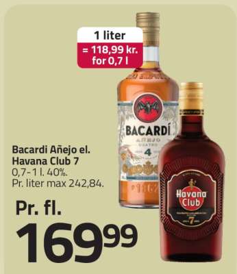 Bacardi Añejo el. Havana Club 7