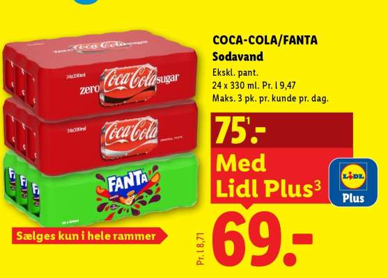 COCA COLA/FANTA Sodavand