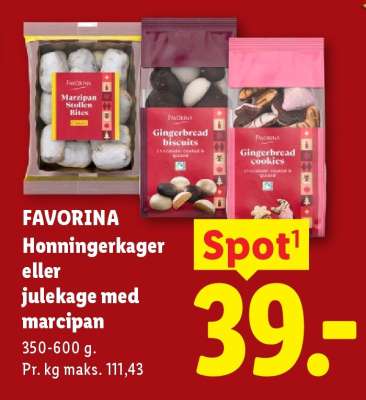FAVORINA Honningkager eller julekage med marcipan