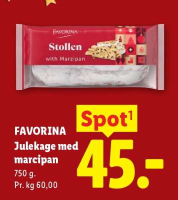 Favorina Julekage med marcipan