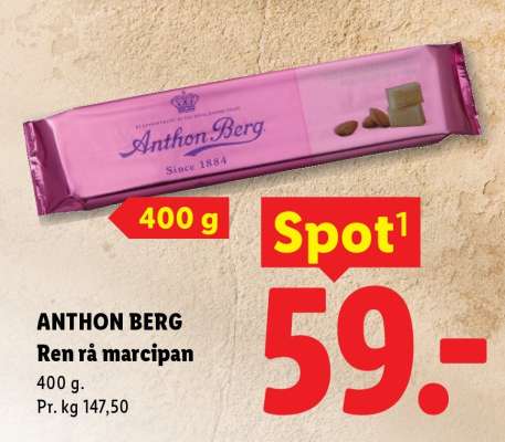 ANTHON BERG Ren rå marcipan