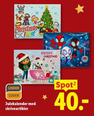 Julekalender med skriveartikler