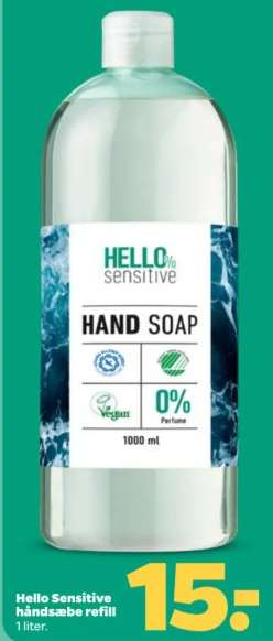 Hello Sensitive håndsæbe refill