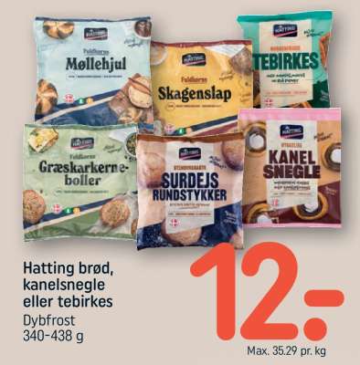Hatting brød, kanelsnegle eller tebirkes