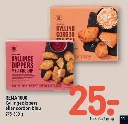 REMA 1000 Kyllingedippers eller cordon bleu