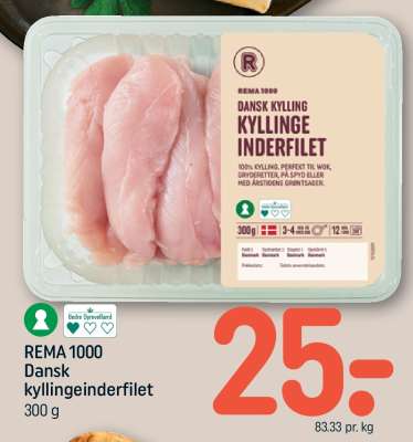 REMA 1000 Dansk kyllingeinderfilet
