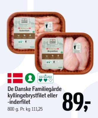 De Danske Familiegårde kyllingebrystfilet eller -inderfilet