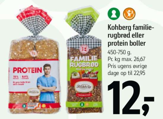 Kohberg familie rugbrød eller protein boller