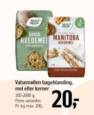 Valsemøllen bageblanding, mel eller kerner