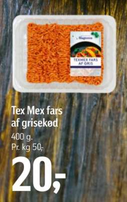 Tex Mex fars af grisekød
