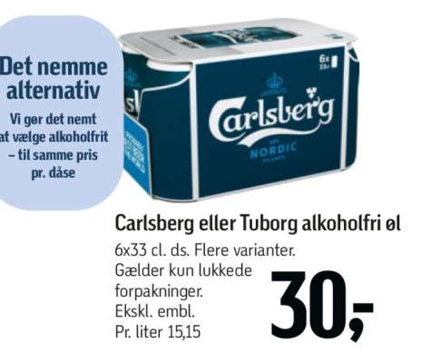 Carlsberg eller Tuborg alkoholfri øl