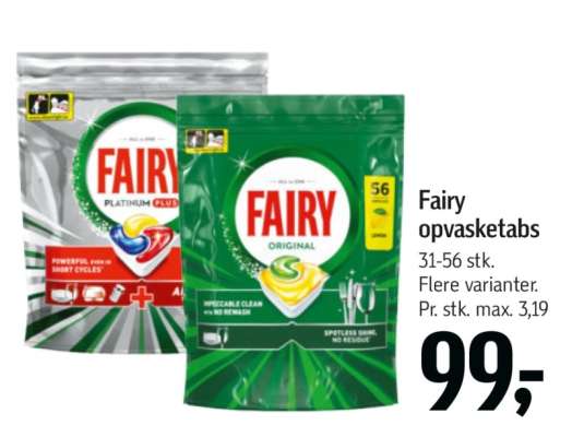 Fairy opvasketabs