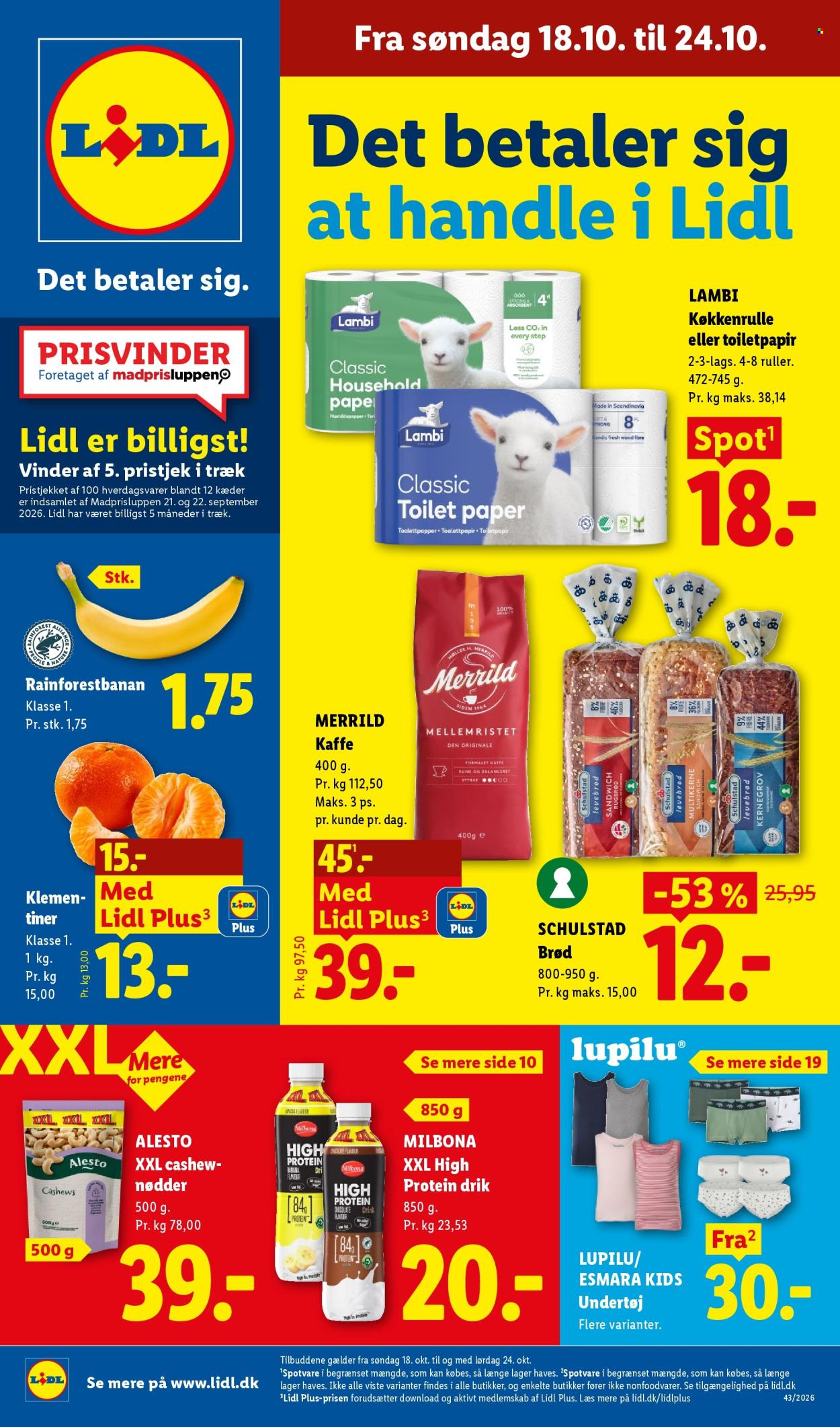 Lidl tilbudsavis  - 18.10.2026 - 24.10.2026. Side 1. Side 1