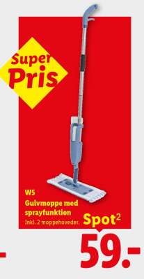 W5 Gulvmoppe med sprayfunktion