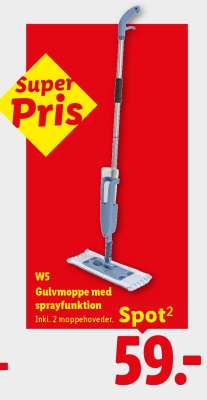 W5 Gulvmoppe med sprayfunktion