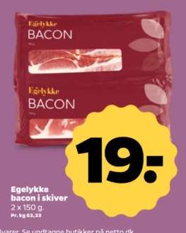 Egelykke bacon i skiver