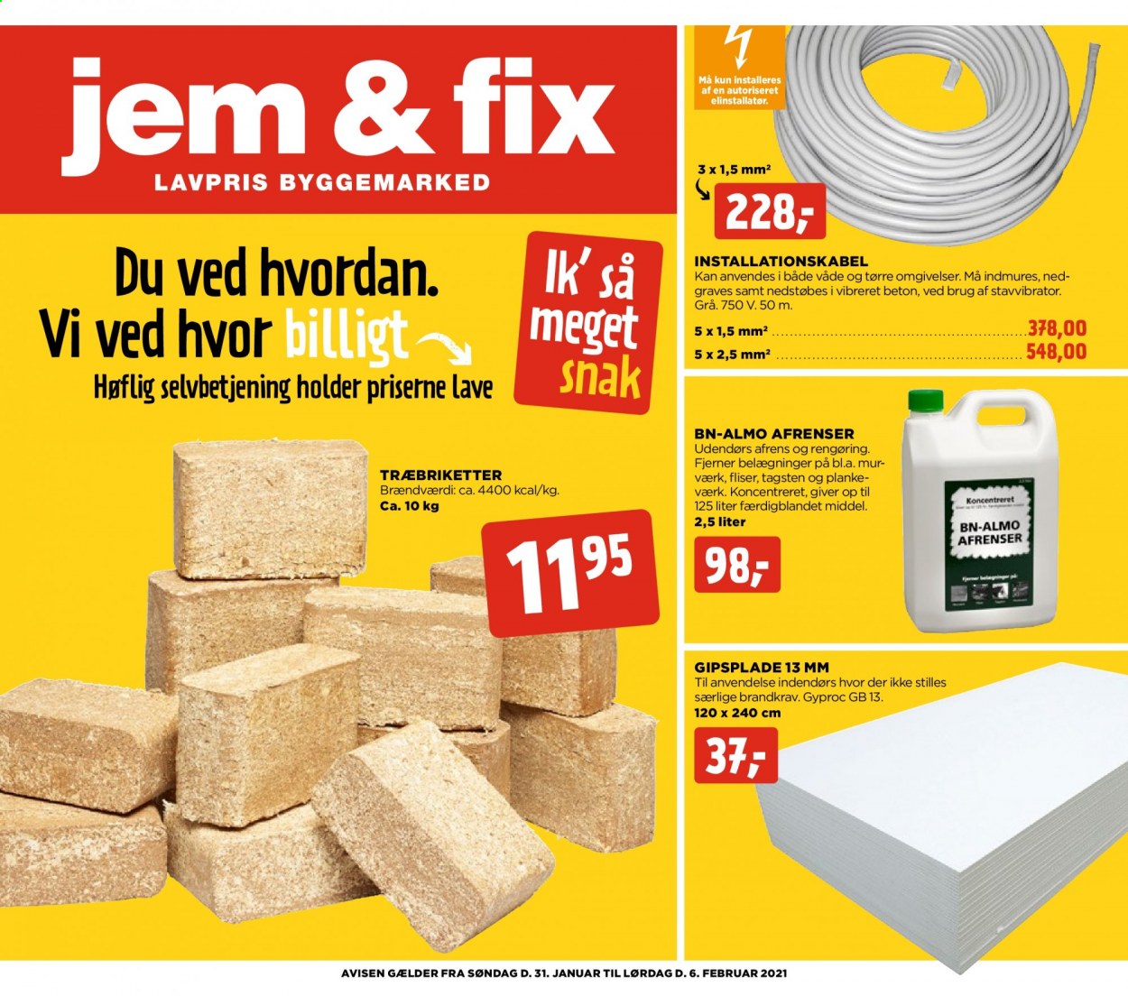 Jem & Fix tilbudsavis  - 31.01.2021 - 06.02.2021. Side 1.